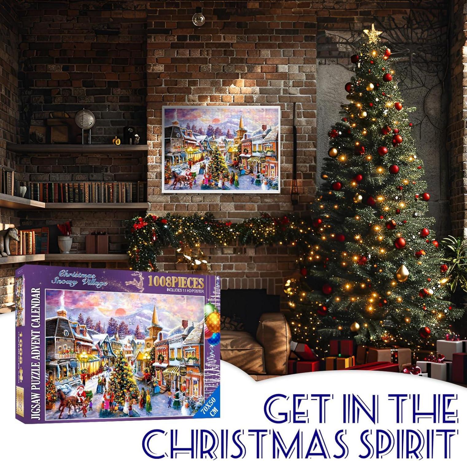 Adventskalender 2024 Vintage Puzzle Weihnachten 50x70CM