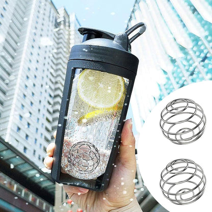 3er Set Edelstahl Protein Shaker Ball Mixer 48mm Fitness Sport Shake