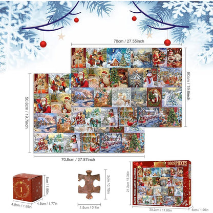 Puzzle Adventskalender 2024 Erwachsene Weihnachten 24 Tage