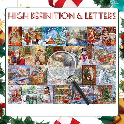 Puzzle Adventskalender 2024 Erwachsene Weihnachten 24 Tage