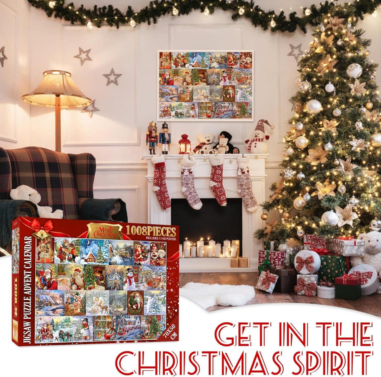 Puzzle Adventskalender 2024 Erwachsene 24 Tage Weihnachten Frauen