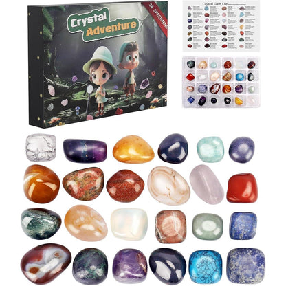 Adventskalender Kristalle für Kinder 24 Natürliche