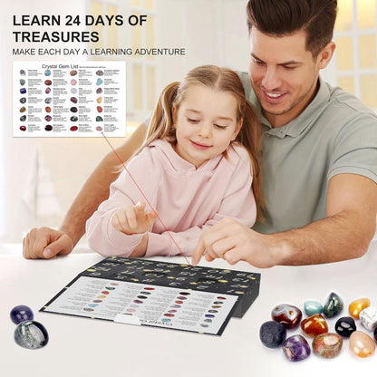 Adventskalender Kristalle für Kinder 24 Natürliche