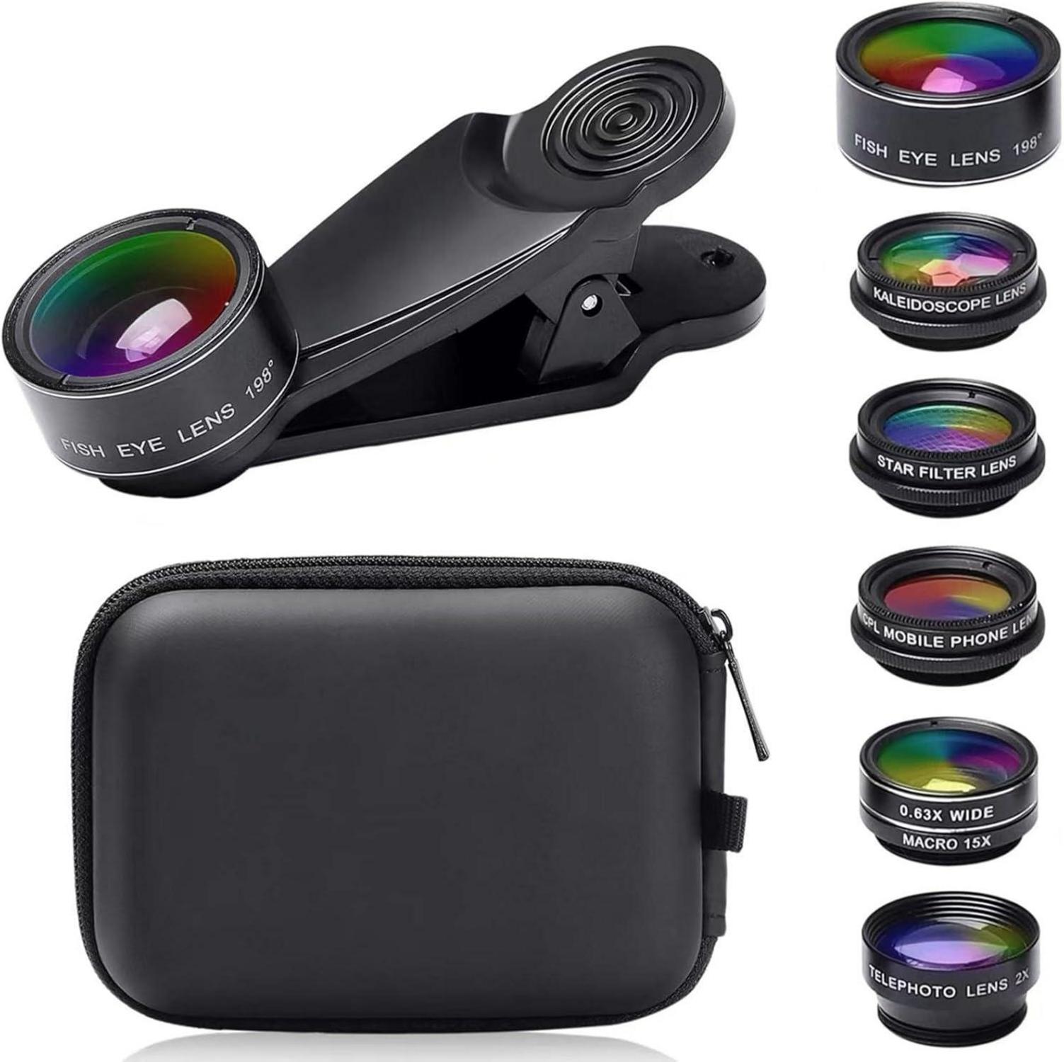 Handy Objektiv Linse Kit 7 in 1 Universelles Set Fischaugenobjektiv