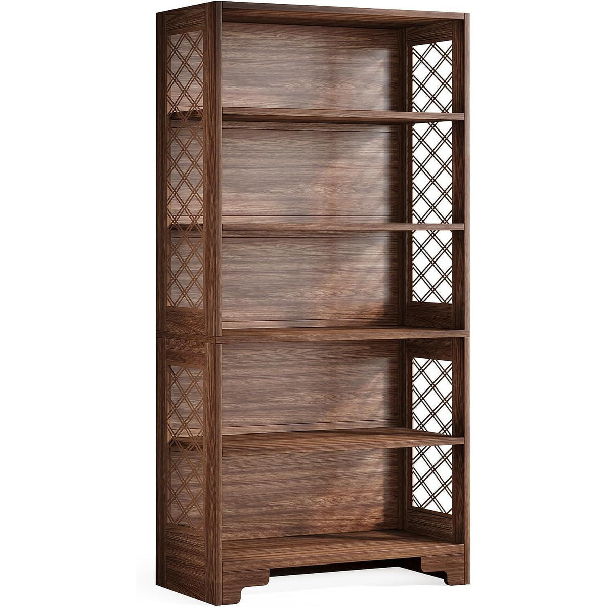Vintage Bücherregal 180cm – 6-Stöckiges Standregal Holz
