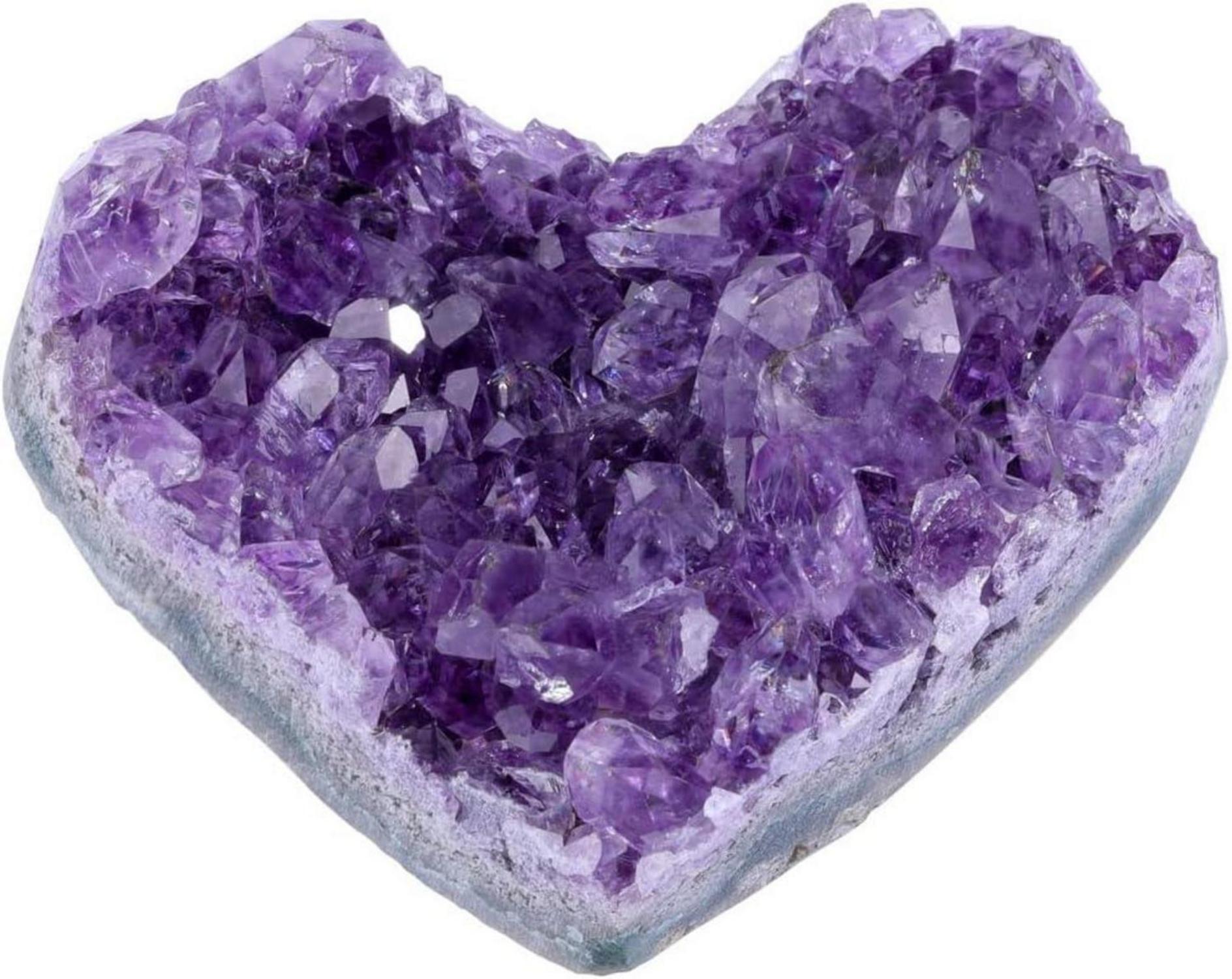 Amethyst Druse Herz Bergkristall Rohstein 4-5cm