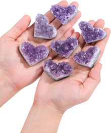 Amethyst Herz Druse Bergkristall Cluster Reiki Dekoration