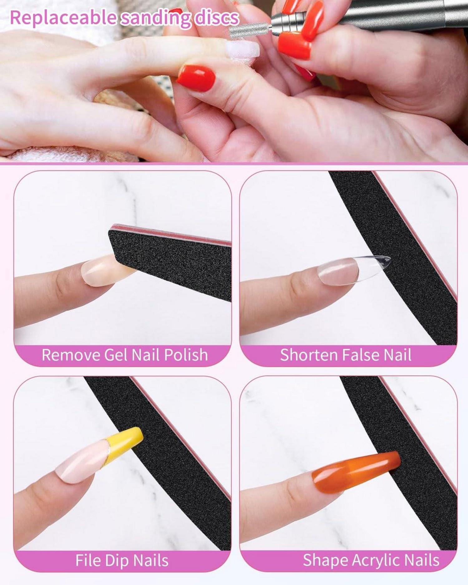 Professionelle Nagelfeile Set 20 Stück 100/180 Gel-Nagel Elektrischer Block