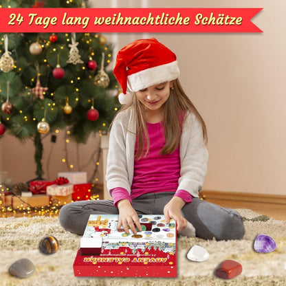 Edelstein Adventskalender 2024 für Kinder mit 24 Natürlichen