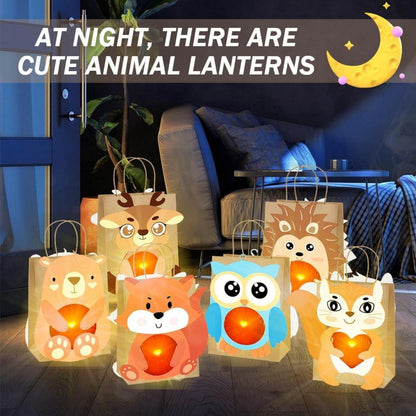 HEYIDAMAI 6er Laternen Bastelset für Kinder mit LED und Buntglas Effekt