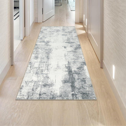 Rutschfester Läufer 65x180 cm – Grau, Waschbar & Flauschig