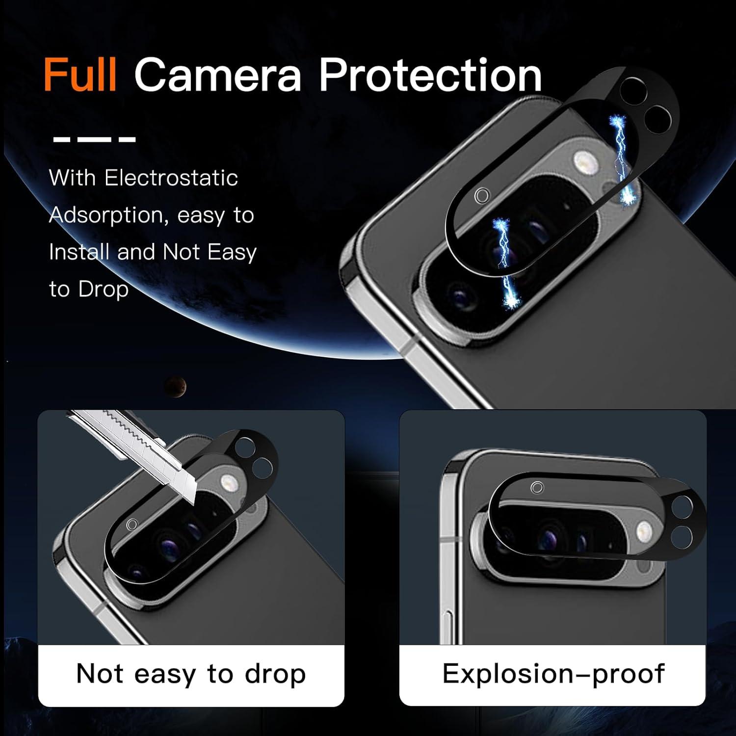 Wayneer Schutzfolie Panzerglas Google Pixel 9 Pro 3er Set Anti-Kratz 9H HD