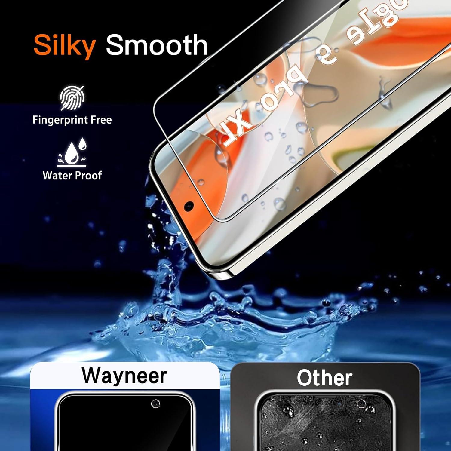 Wayneer Schutzfolie Google Pixel 9 Pro XL Panzerglas 9H Härte 3er-Set