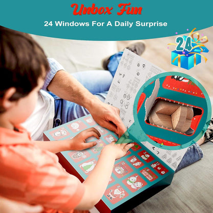Adventskalender 2024 für Kinder und Erwachsene mit Knobelspielen, Metall Knobelei, 3D Holz - Geschenke für Jungen Mädchen Teenager