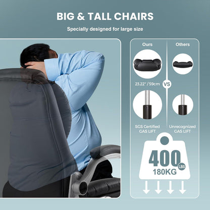 Bürostuhl Ergonomisch mit Armlehne, höhenverstellbar, Schwarz
