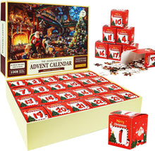 Adventskalender Weihnachtspuzzle 1008 Teile Weihnachtsmann Geschenke