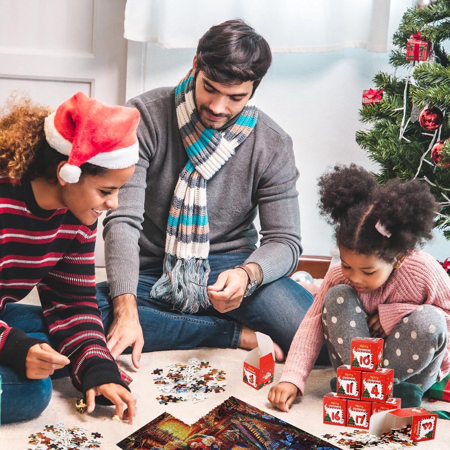 Adventskalender 2024 Weihnachtspuzzle Weihnachtsmann 1008 Teile
