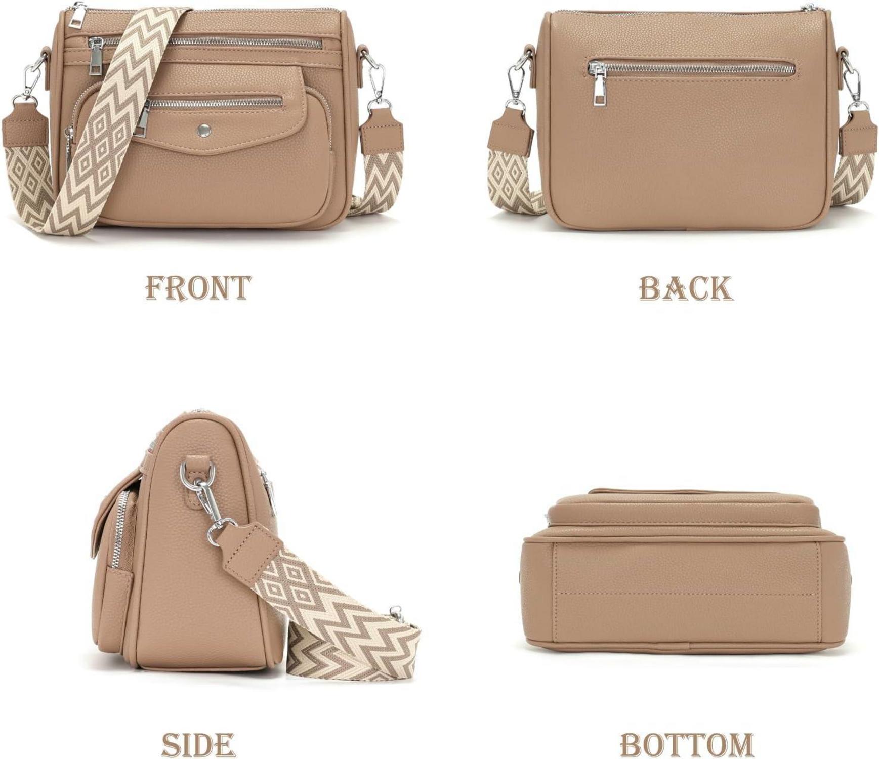 Umhängetasche Damen Klein Crossbody Bag Fächer Taschen 5 7