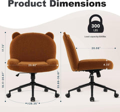 Ergonomischer Bürostuhl mit Rollen und Stoffpolsterung