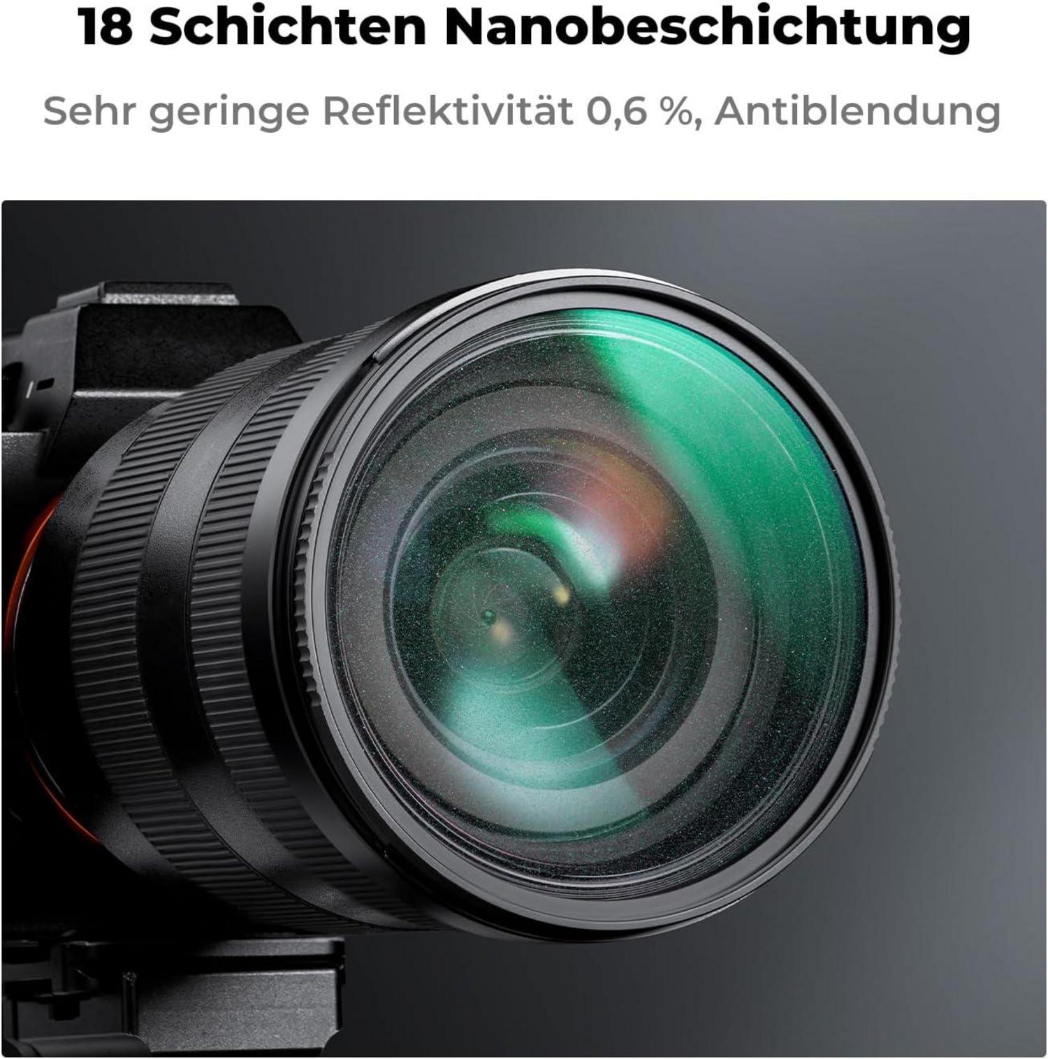 K&F Concept Nano-K Serie Diffusionsfilter 52mm Optisches Glas 18 Schichten Nano-Beschichtung