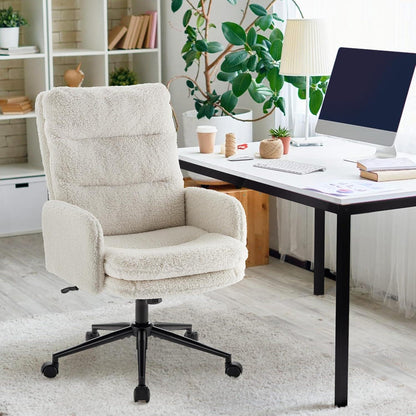 Schminktisch Stuhl mit Rollen, Bürostuhl Ergonomisch