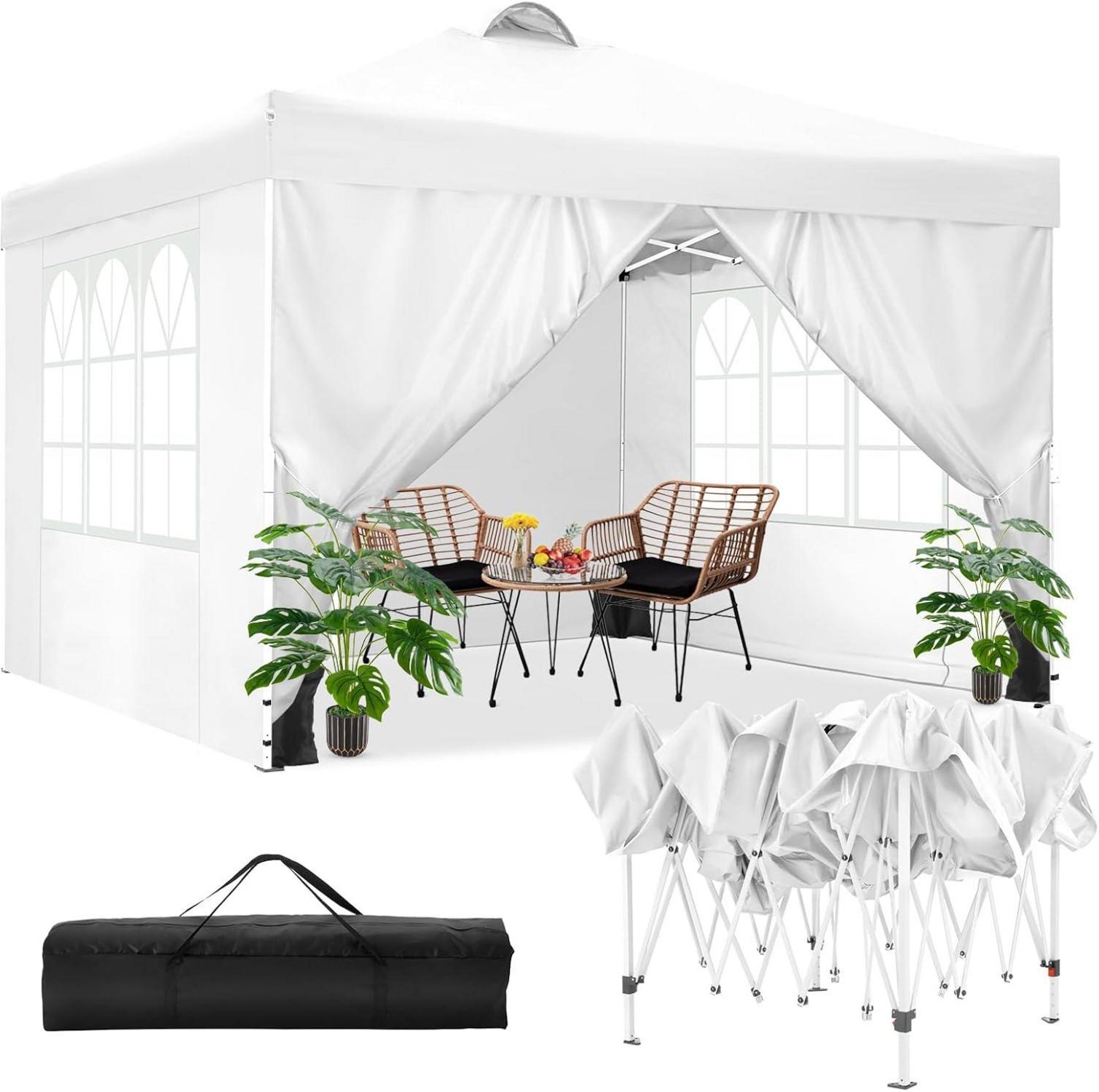 COBIZI Faltpavillon Wasserdicht Stabil Winterfest 3x3m inkl. 8