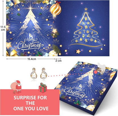 Schmuck Adventskalender Damen 2024 Weihnachten, 12 Überraschungen