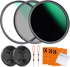 52mm Filter Set Polfilter UV ND1000 Multicoated Nano Glas Rahmen【K&F