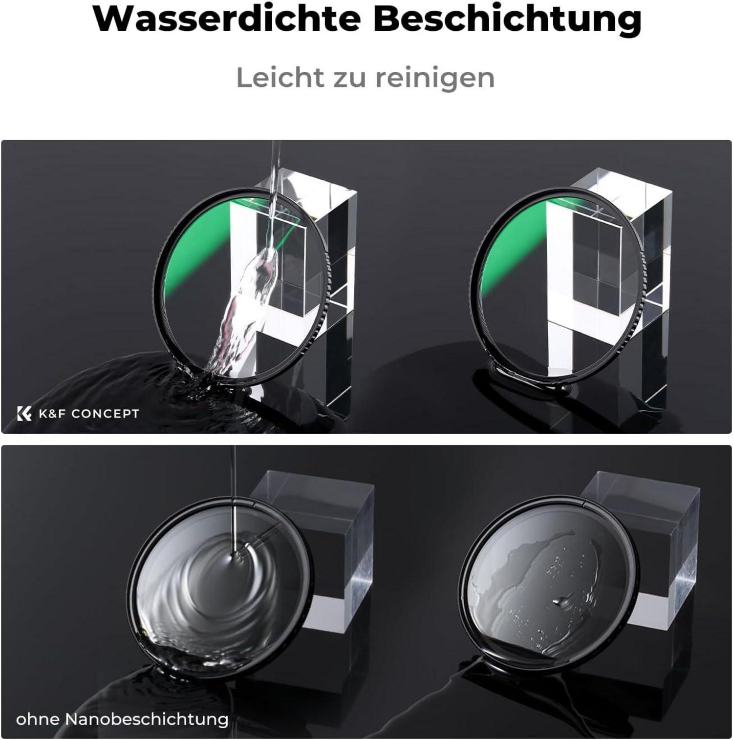 52mm Filterset Polfilter UV ND1000 Schutz Zubehör CNC Rahmen optisches Glas B+W-Kompatibel