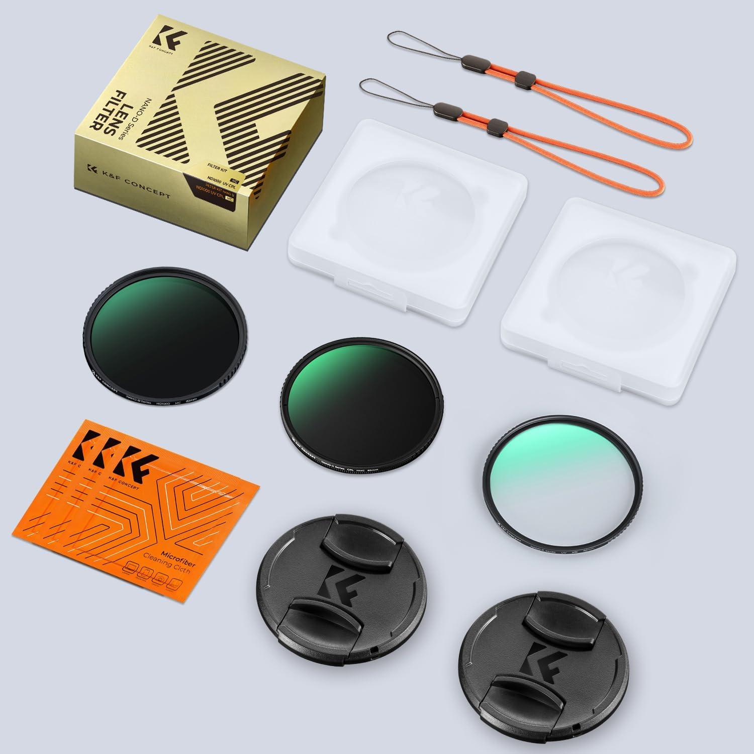 52mm K&F Concept Nano D-Serie Filterset Polfilter UV ND1000