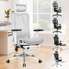 Ergonomischer Bürostuhl mit Lordosenstütze, Kopfstütze und