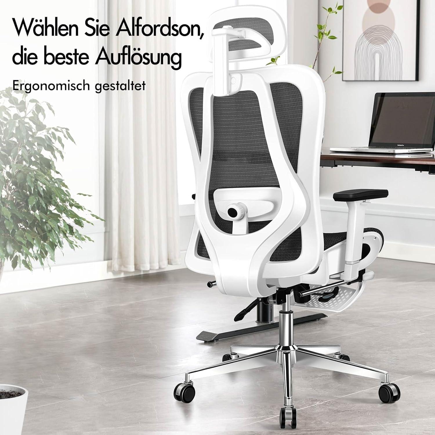 ALFORDSON Bürostuhl Ergonomischer Schreibtischstuhl Netzstuhl bis 180 kg