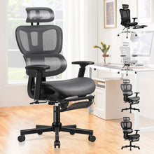 Ergonomischer Bürostuhl mit Lordosenstütze und Kopfstütze