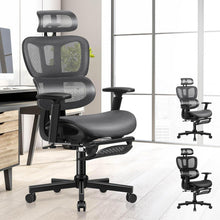 Ergonomischer Bürostuhl mit Kopfstütze und Wippfunktion, bis 180 kg