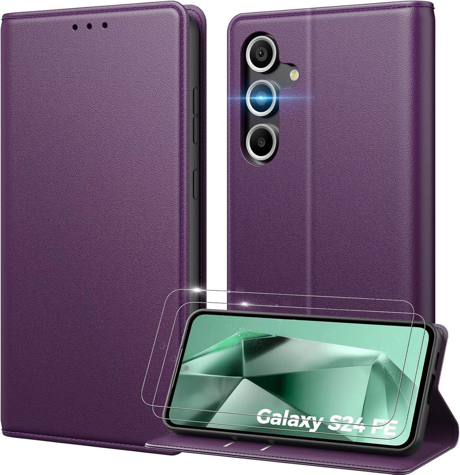 Handyhülle für Samsung Galaxy S24 FE 5G - PU Leder Klapphülle