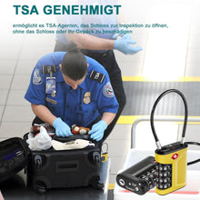 TSA Zahlenschloss Koffer Rucksack Zelt 4 Stellig Gelb