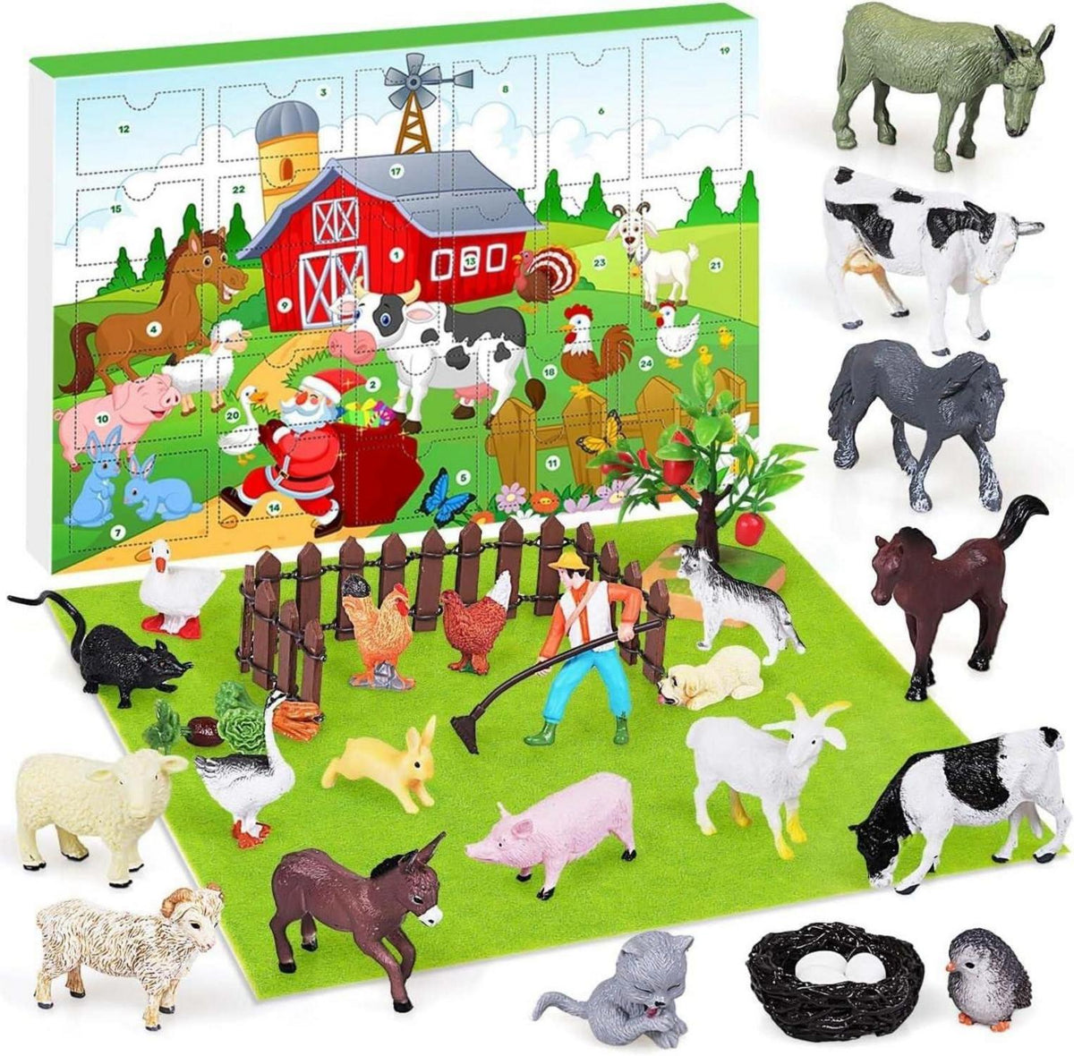 Adventskalender 2024 Kinder Tiere Bauerhof Hunde Farm 3-10 Jahre