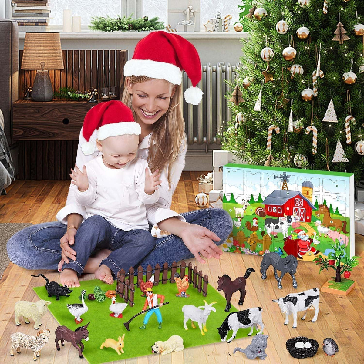 Bauernhof Adventskalender 2024 Kinder Tiere Hunde Farm 3-10 Jahre