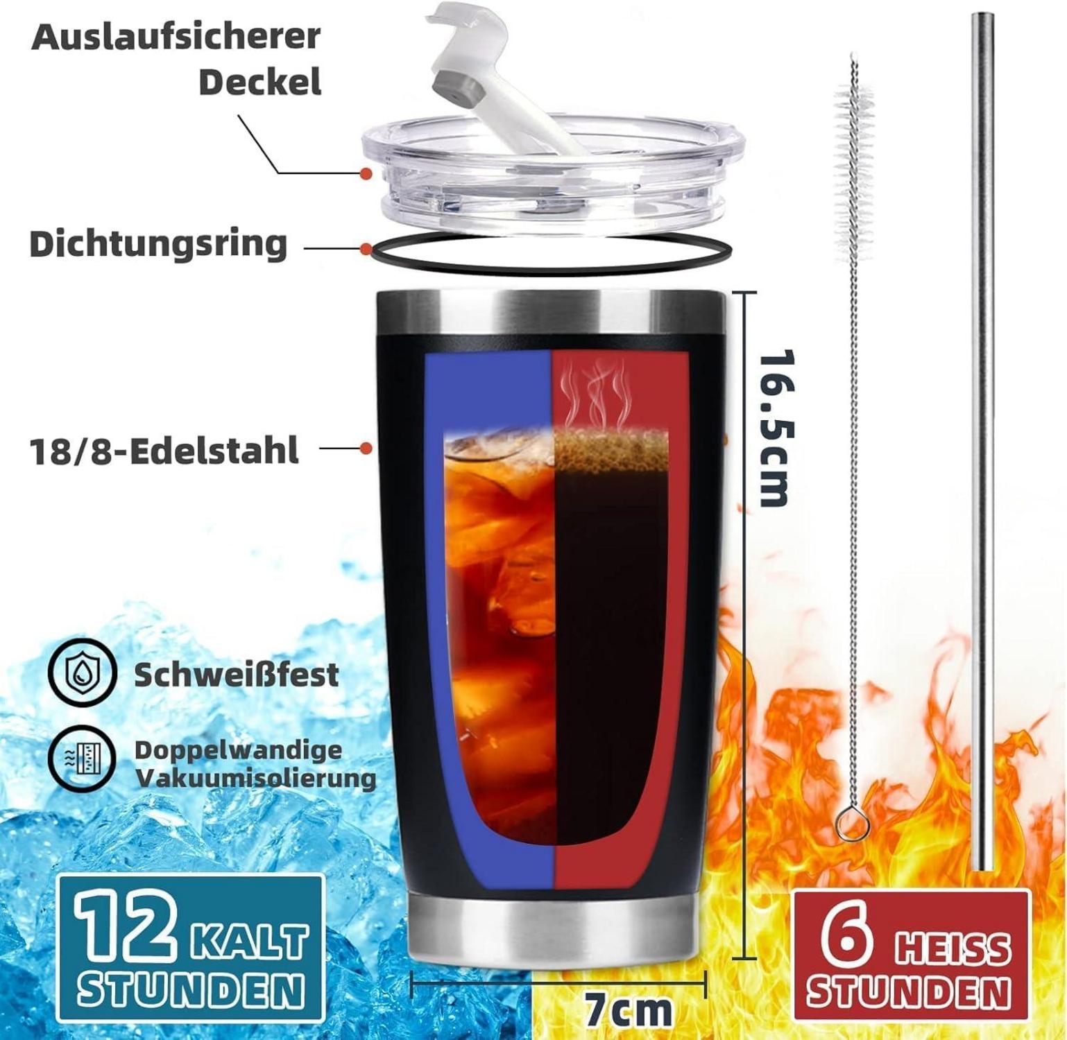 Romantischer Pinguin Kaffeebecher 600ml für