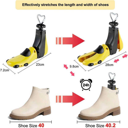 Schuhspanner Gelb (37-43) mit Schuhlöffel für Damen & Herren