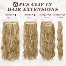 BARSDAR Clip in Extensions 6PCs - Wellige Haarverlängerungen
