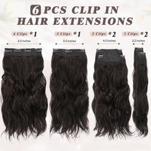 Braune Clip in Haarverlängerungen 40CM - Natürliches