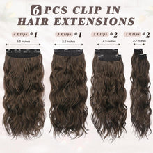 Clip in Extensions 50CM Welliges Braun 6