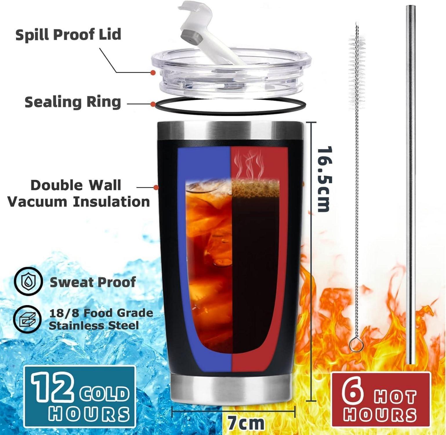 Grogife Männer Reisebecher 50. Geburtstag Silber Edelstahl