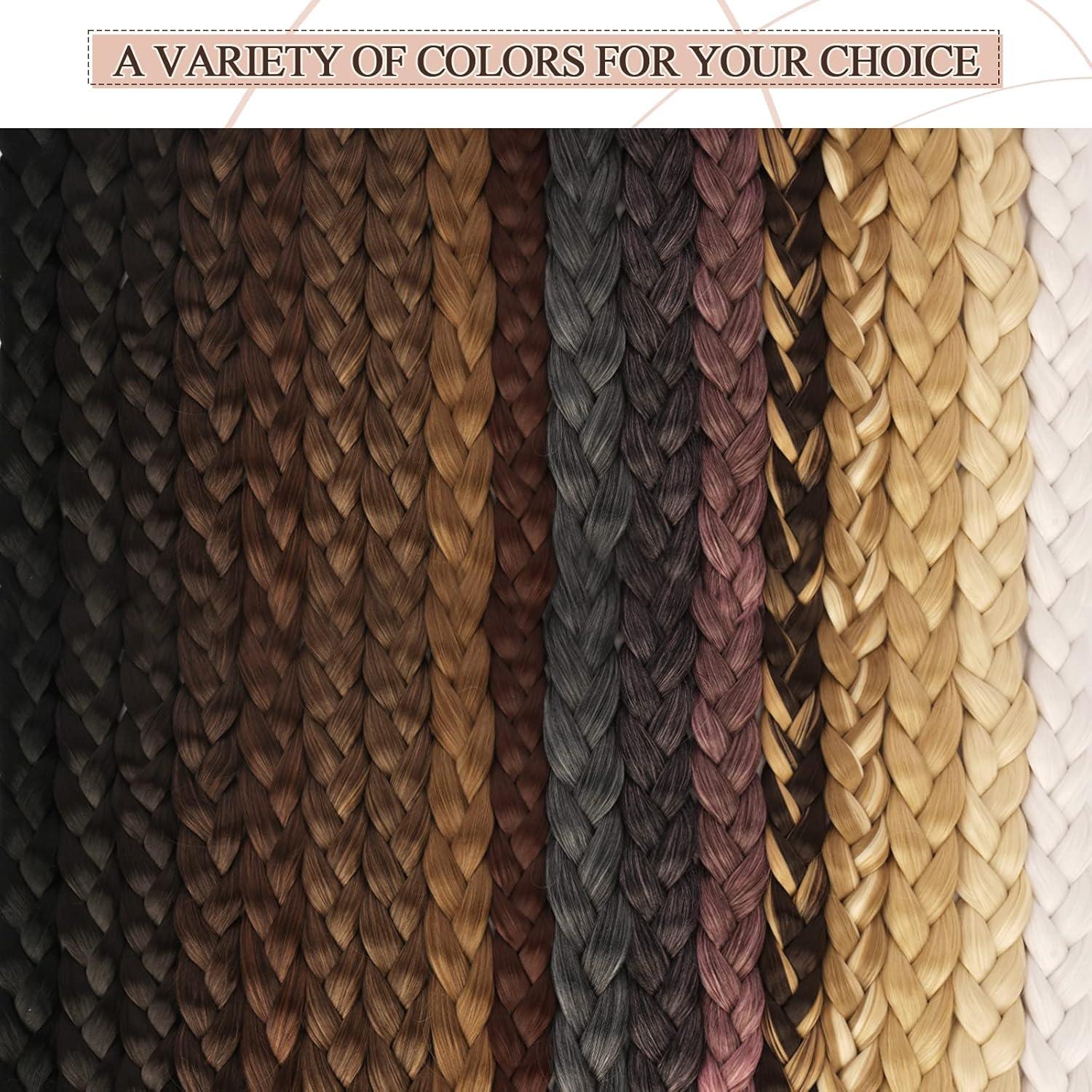 76cm Blond Mix Braid Extensions Pferdeschwanz Haarteil Synthetik