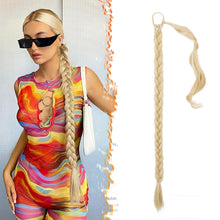 Geflochtene Pferdeschwanzverlängerung Synthetik, Beige Blond Mix 76cm
