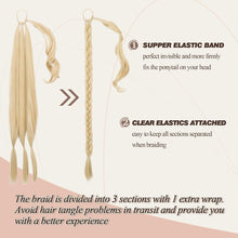 76cm Blond Braid Extensions Pferdeschwanz Haarteil Synthetik
