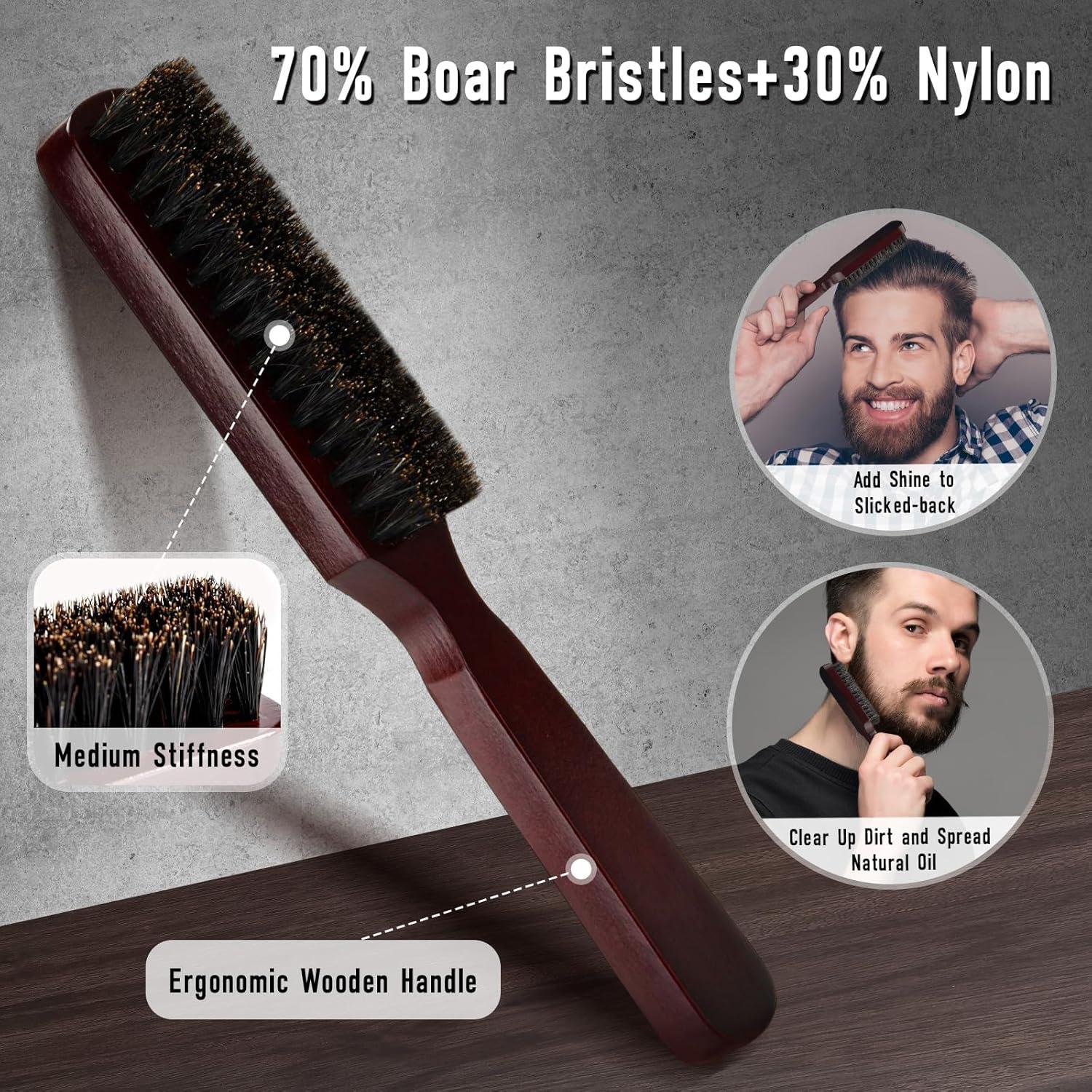 Dylapick Haarbürste Bartkamm Set Männer Styling