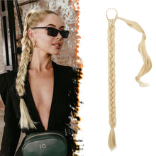 66cm Braid Extensions Pferdeschwanz Haarteil Blond Mix für Frauen