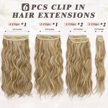 Clip-In Extensions Haarverlängerung Wellig - 6-teilig - 40cm